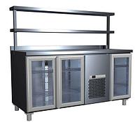 Холодильный стол Carboma 700 RAL ONE SIDE T70 M3-1-G 9006/9005 (3GNG/NT Полюс)