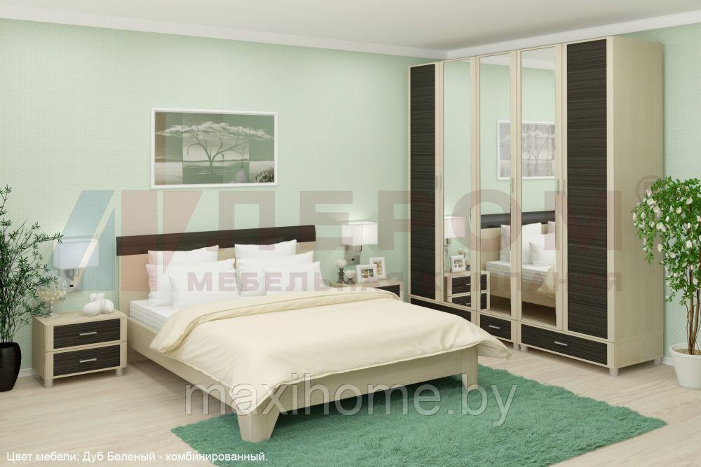 Кровать «Лером» (1,2 м) КР-109, цвет дуб беленый комбинированный - фото 2 - id-p71001092