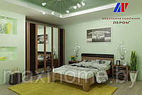 Кровать «Лером» (1,4 см) КР-110, цвет слива валлис комбинированный