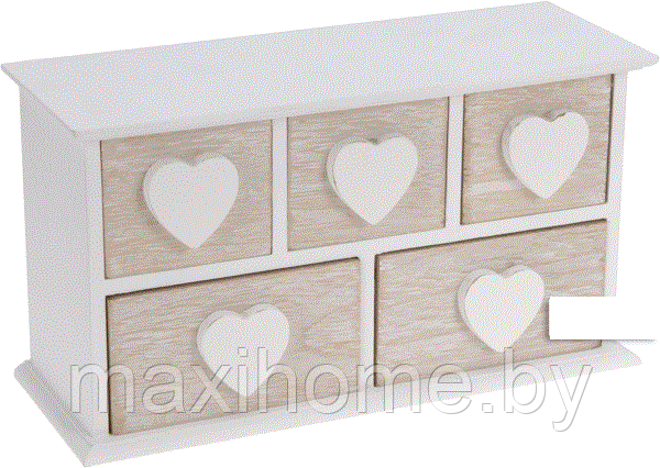 Декоративный короб с сердечками на 5 отделений - фото 1 - id-p71001369