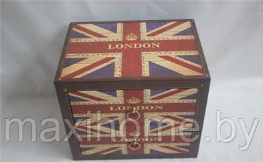 Короб-комод London (с выдвижными ящиками) подарочный из дерева - фото 1 - id-p71001391
