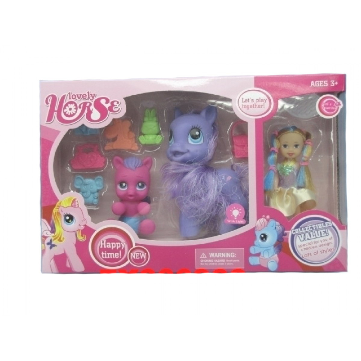Пони My Little Pony 1211d, 2 лошадки + аксессуары и кукла