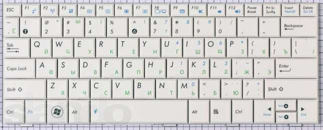 Замена клавиатуры в ноутбуке Asus 1005HA 1005H 1008HA 1008