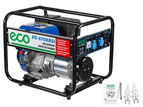 Генератор бензиновый (электростанция) ECO PE-6700RSi (5.6 кВт, 230 В, бак 6.5 л, вес 69 кг)