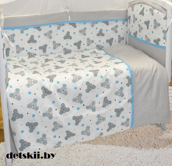 Комплект детского постельного белья Евротек Серые мышата 6 предметов - фото 1 - id-p71134740