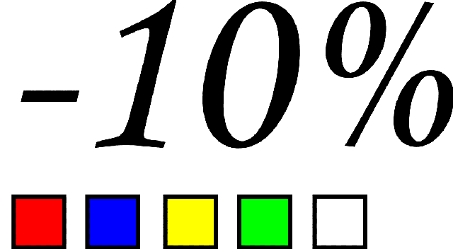 Наклейка "-10%" 300х100 мм - фото 1 - id-p3227981