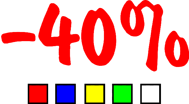 Наклейка "-40%" 400х150 мм