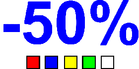 Наклейка "-50%" 400х150 мм