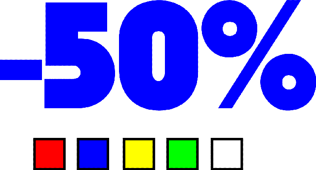 Наклейка "-50%" 300х120 мм