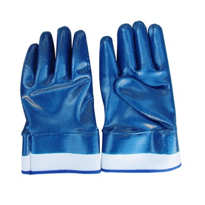 Маслобензостойкие перчатки с полным нитриловым покрытием (крага)