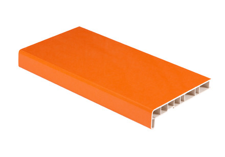 Пластиковый подоконник ПВХ дизайнерский цвет оранж матовый серия Подоконники Crystalit Кристалит - фото 1 - id-p71364437