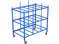Тележка для перевозки рулонов трехъярусная