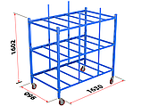 Тележка для перевозки рулонов трехъярусная, фото 2