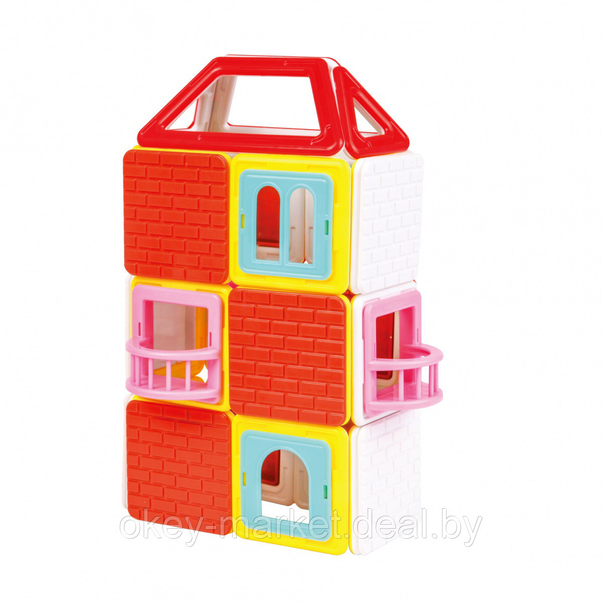 Магнитный конструктор Magformers Build Up Set оригинал (50 деталей) - фото 5 - id-p71568173