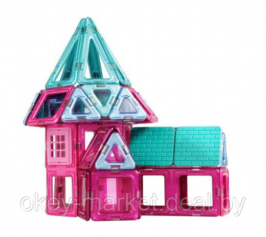 Магнитный конструктор Magformers Princess Castle Set оригинал (78 деталей) - фото 2 - id-p71598576