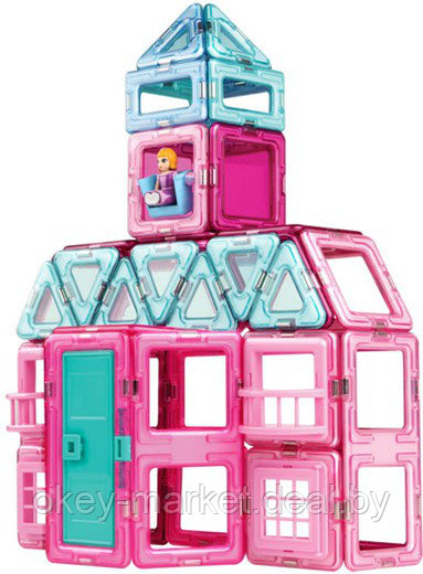 Магнитный конструктор Magformers Princess Castle Set оригинал (78 деталей) - фото 3 - id-p71598576