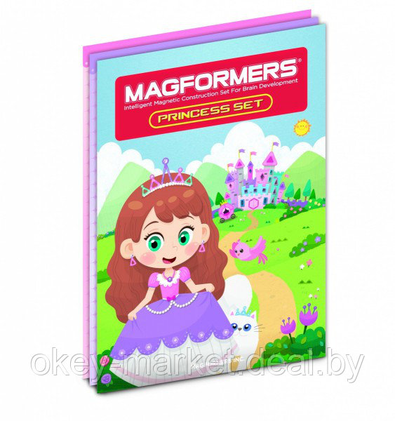 Магнитный конструктор Magformers Princess set оригинал (56деталей) - фото 2 - id-p71606801