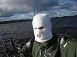 Подшлемник - маска вязаная, балаклава, белая, фото 2