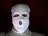 Подшлемник - маска вязаная, балаклава, белая, фото 4