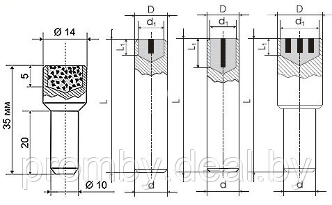 Карандаш алмазный 800083 КС02 14 10 45/20 СDV-4 (Полтава) - фото 4 - id-p1839366