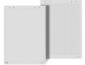 Блок бумажный для флип-чарта 58*83, листы в клетку, 30 листов
