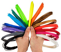 Цветной PLA-пластик для 3D ручек - 10 цветов по 10 м