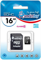 Карта памяти MicroSDHC 16GB SmartBuy (Class 10)