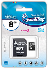 Карта памяти MicroSDHC 8GB SmartBuy (Class 4)