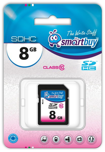 Карта памяти SDHC 8GB SmartBuy (Class 10)