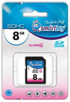 Карта памяти SDHC 8GB SmartBuy (Class 4)