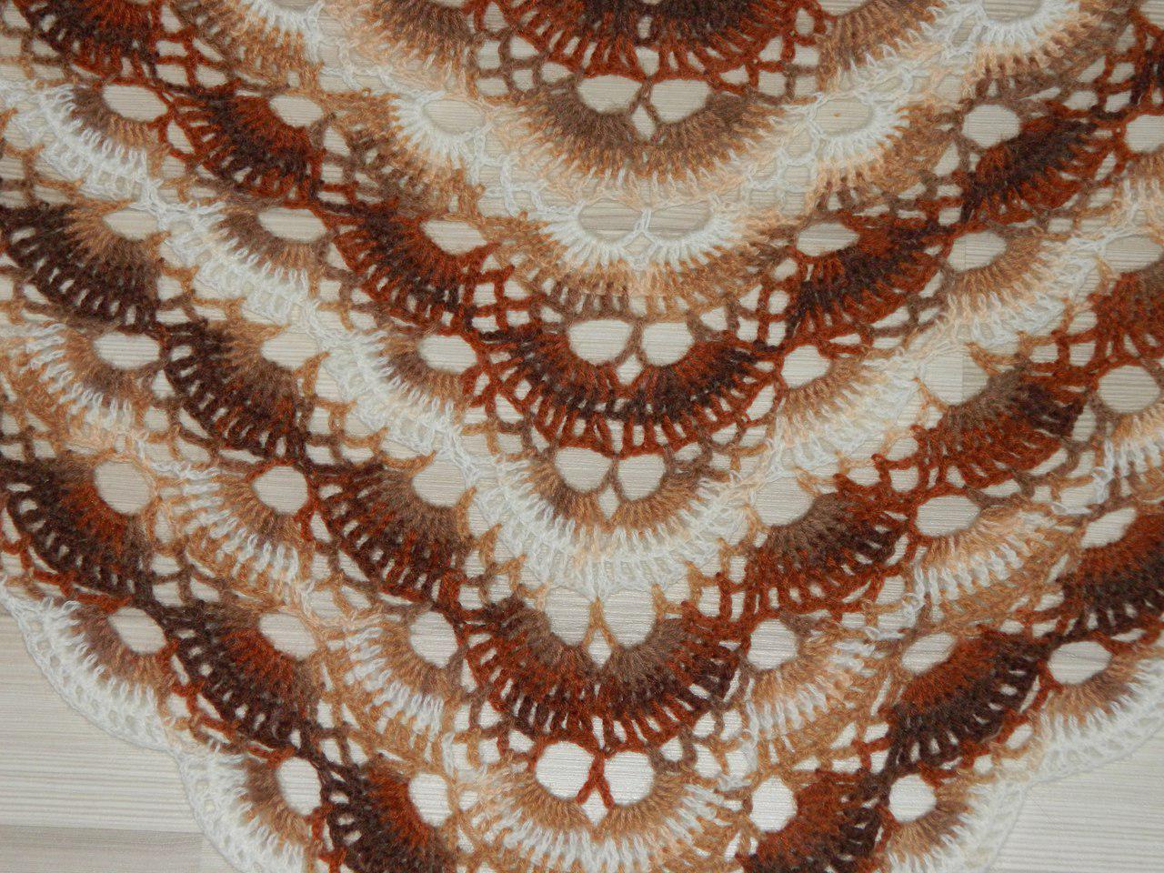 Шейный платок шерстяной коричневый - фото 2 - id-p71799616