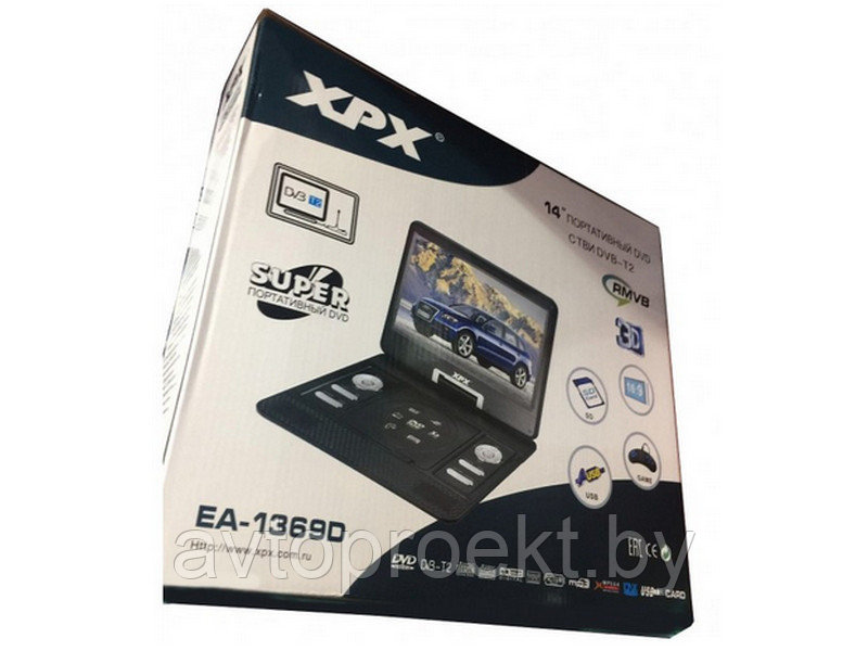 Цифровой DVD-плеер XPX EA-1369D с ТВ-тюнером DVB-T2 (3D / Game / USB / TF) - фото 3 - id-p54683196