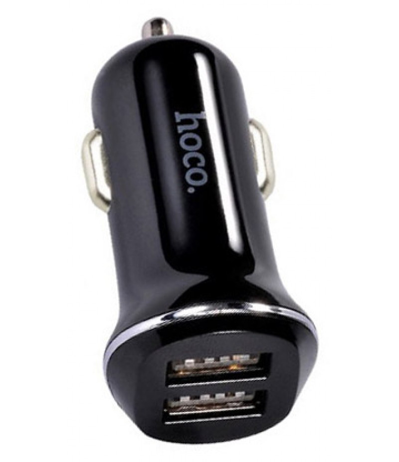 Автомобильное зарядное устройство HOCO Z1, 2.1A, 2 USB, black - фото 2 - id-p71865834