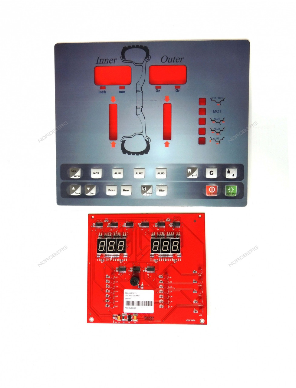 Дисплей с клавиатурой в сборе  для 4524С  NORDBERG  B-01-1210002