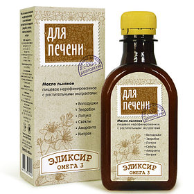 Масло льняное с растительными экстрактами для Печени, Компас Здоровья, 200 мл