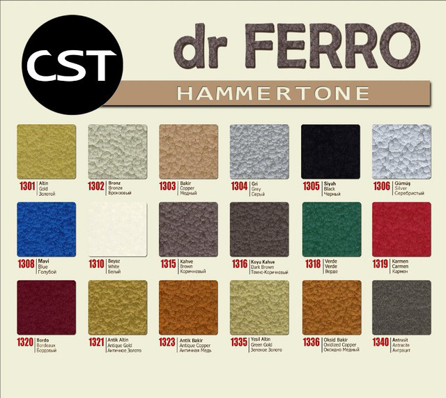 CST Dr.Ferro Hammertone код 1340 Антрацит. Краска по металлу 3в1 с молотковым эффектом. - фото 1 - id-p71881674
