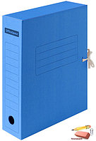 Папка архивная с завязками OfficeSpace, микрогофрокартон, 75 мм., синяя, арт.225429