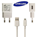Сетевое зарядное устройство оригинальное  CЗУ и дата-кабель  Samsung    White (Белый), фото 2