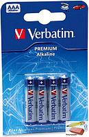 Батарейка Verbatim AAA Алкалайн блистер по 4 штуки, цена за 1 штуку