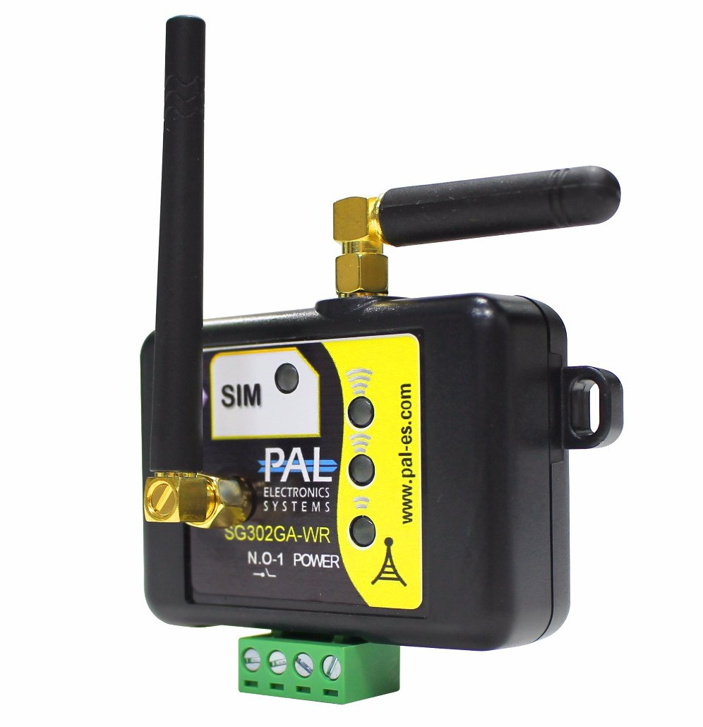 GSM-модуль pal-es sg302ga-wr с поддержкой пультов для управления шлагбаумом, воротами (желтый). - фото 1 - id-p71910448
