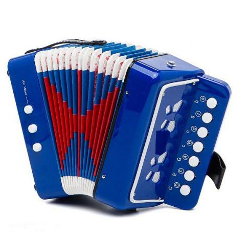 Детский музыкальный баян гармошка гармонь аккордеон игрушка 103A игрушечный синий, красный, черный, зеленый - фото 2 - id-p69174495