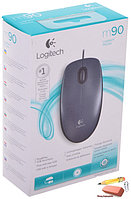 Мышь оптическая проводная Logitech Mouse M90 - EER2-GREY, USB, серая, арт.EER2-GREY