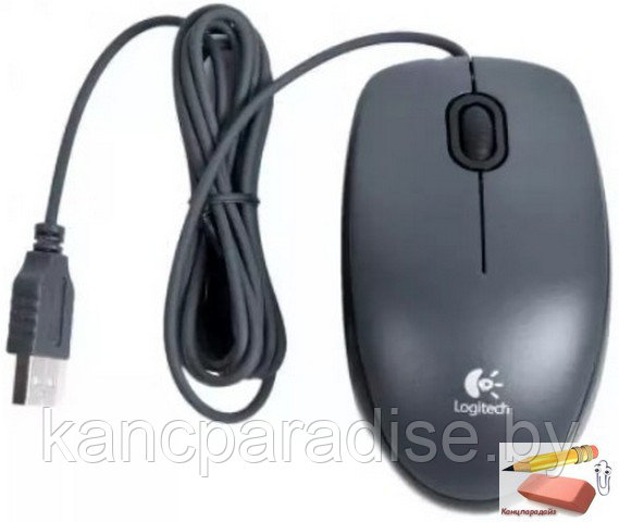 Мышь оптическая проводная Logitech Mouse M90 - EER2-GREY, USB, серая, арт.EER2-GREY - фото 2 - id-p71910793