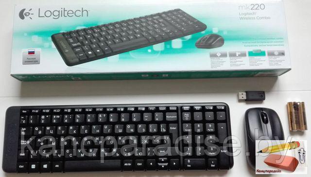 Клавиатура+мышь Logitech Wireless Combo MK220, черный