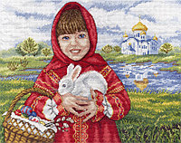 Набор для вышивания крестом «Пасхальный кролик».