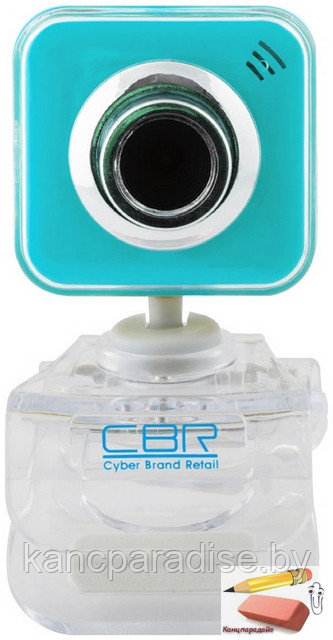 Веб-камера CBR CW-834M Blue, 4 линзы, 1,3 МП, с микрофоном - фото 1 - id-p71967001