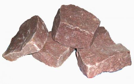 Камни для бани Малиновый кварцит колотый (20 кг)