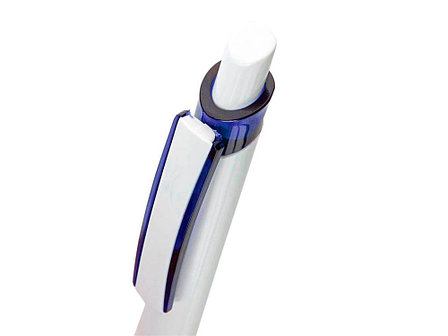 Ручка шариковая Соната, белый/синий, фото 2