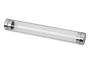 Тубус для 1 ручки Аяс, прозрачный/серебристый, фото 2