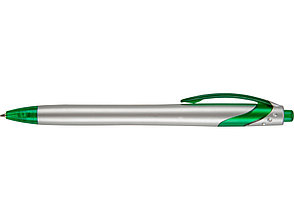 Ручка шариковая Каприз Сильвер, серебристый/зеленый, фото 2